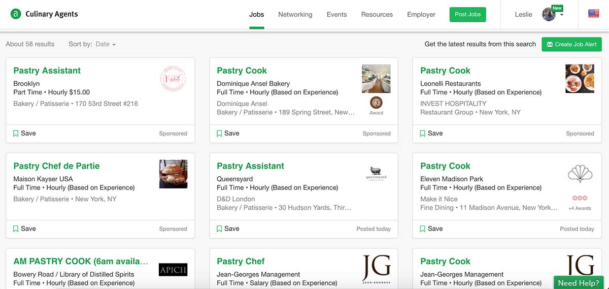 Screenshot of CulinaryAgents.com