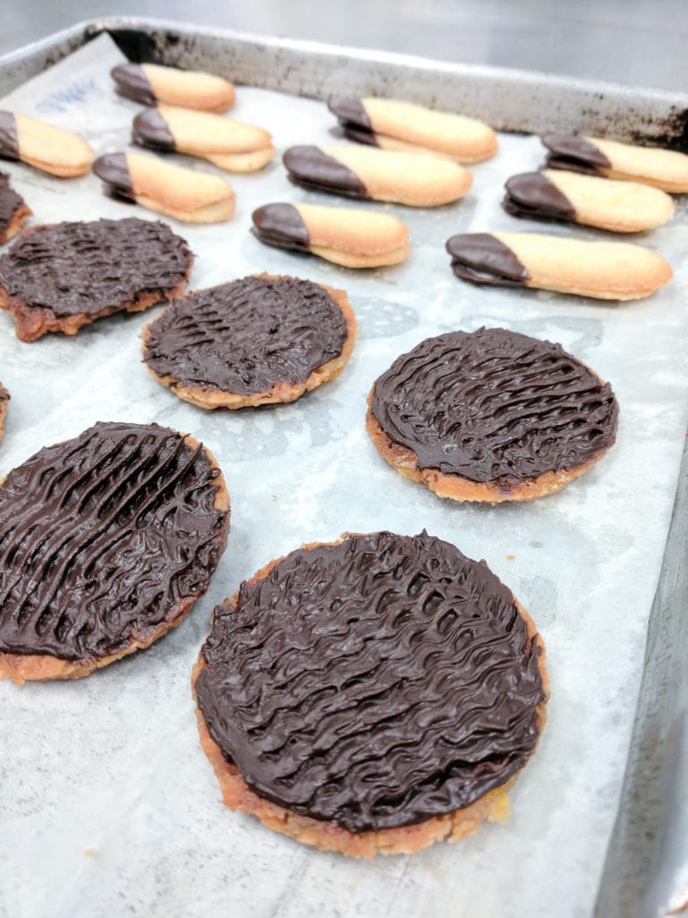 Langues de chat and florentine cookies