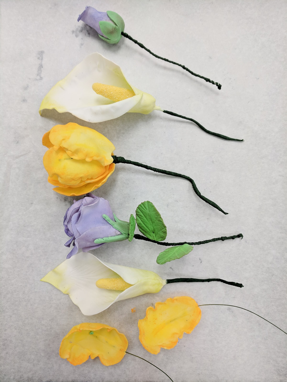 Sugar paste flowers