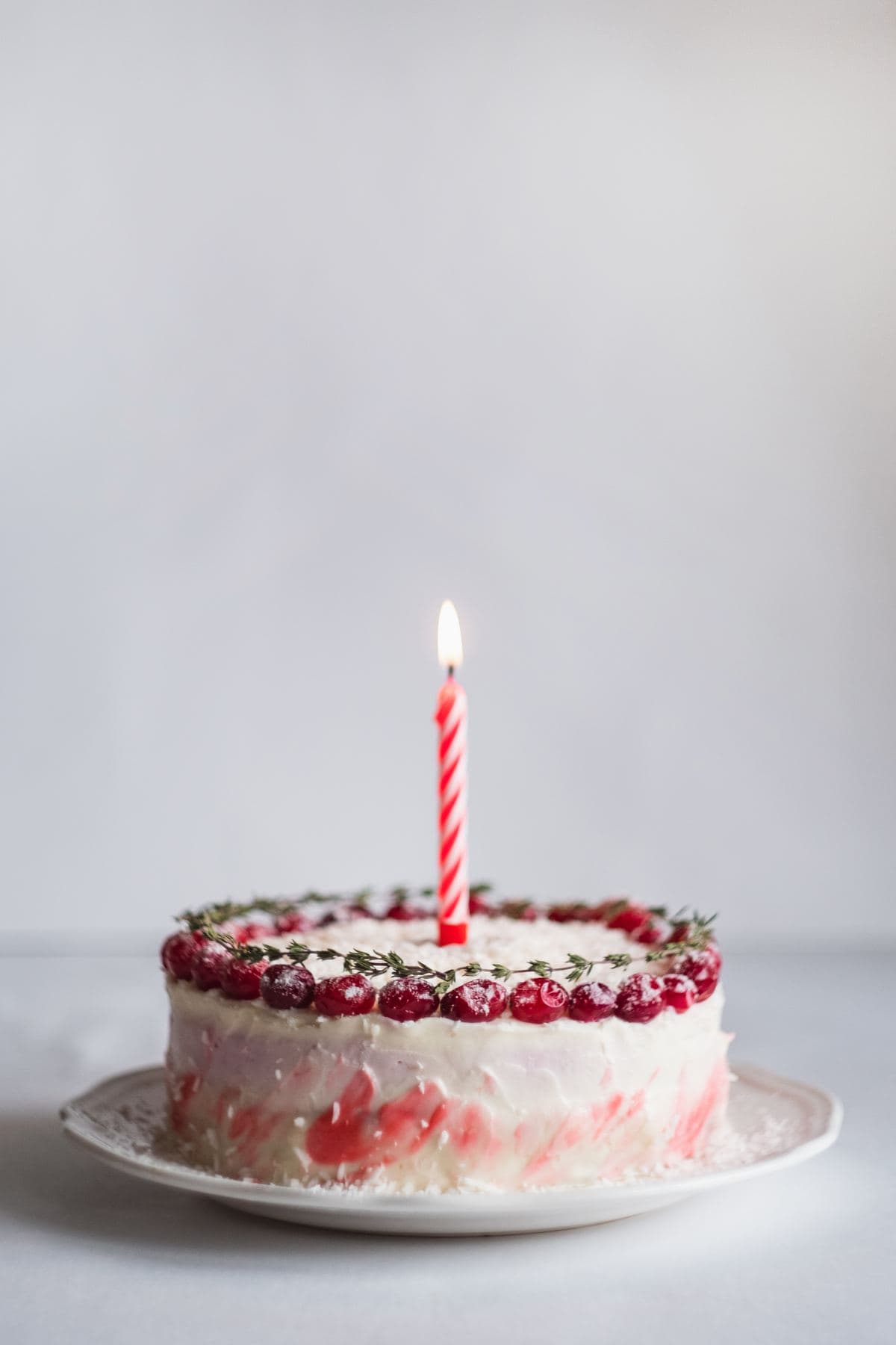 Cake with candle inside