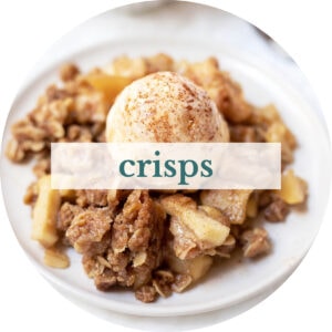 Apple crisp with title that reads 'Crisps'