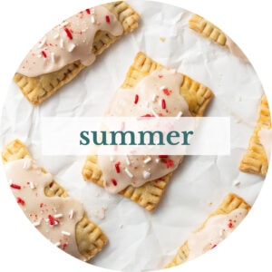 Strawberry pop tarts with title that reads 'Summer'