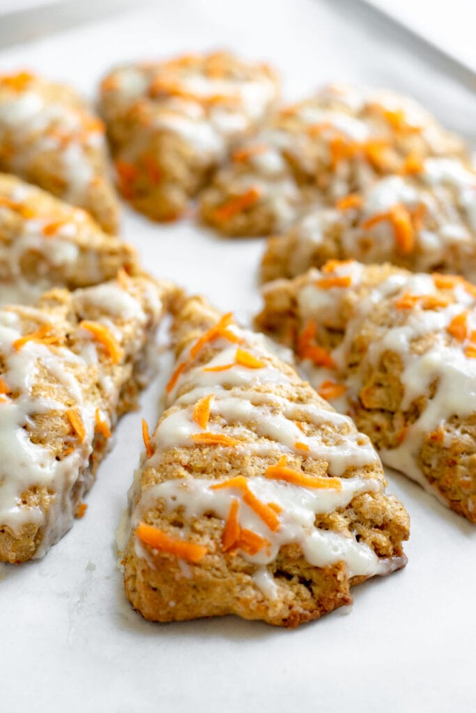 Tray of carrot cake scones