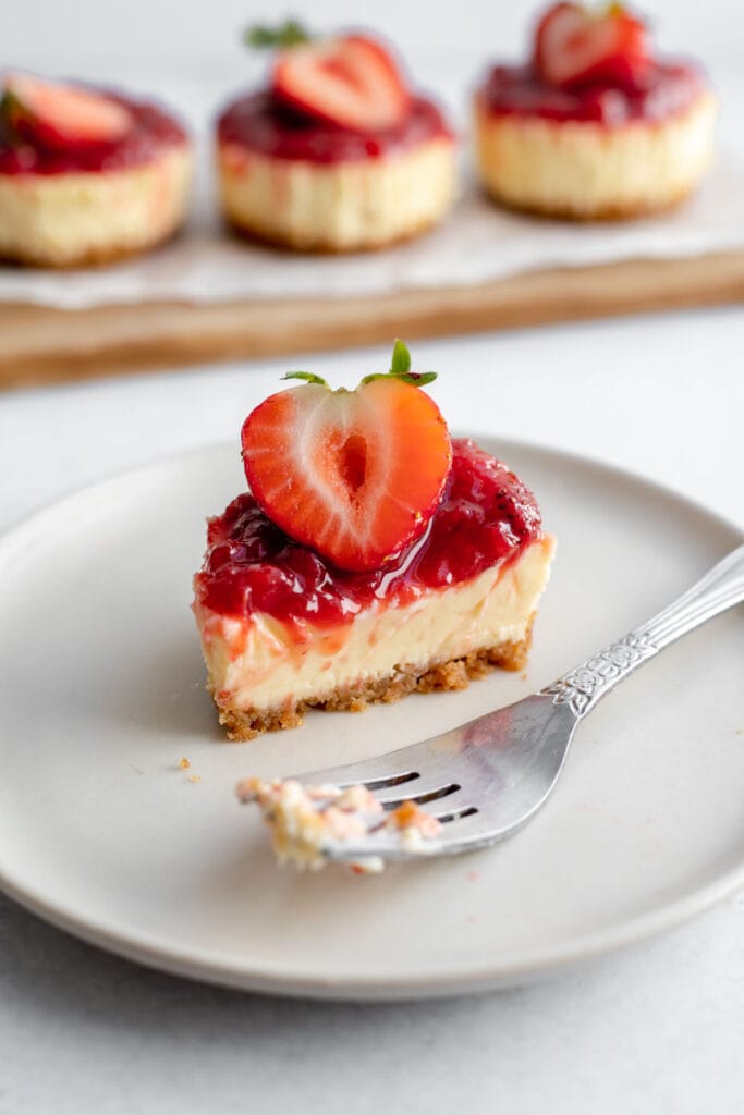 Mini Strawberry Cheesecakes - The Baker's Almanac